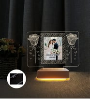 Sevgiliye Hediye Resimli Gece Lambası 3d Gül Tasarım Sevgili Hediyesi