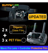 Dji Mavic Pro HD 3x Kamera Lens Koruyucu Film 2x Kumanda Ekran Organik Cam Filmi
