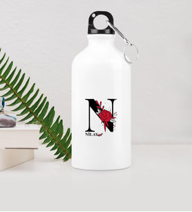 BK Gift Kişiye Özel N Baş Harf Ve İsimli Metal Suluk 500 Ml