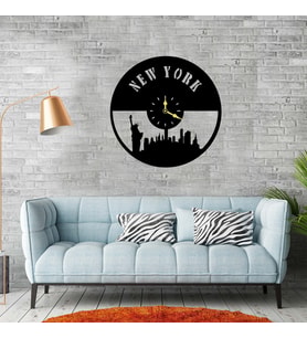 New York Temalı Duvar Saati
