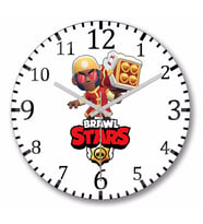 Brawl Stars Aslan Dansçı Brock Duvar Saati Bombeli Gercek Cam