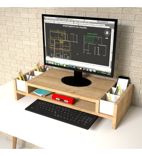Emkawood Funny Safir Monitör Yükseltici Laptop Standı