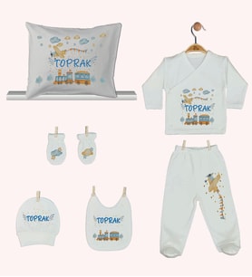 Pia Baby Gl 1944-08 İsme Özel Yastık Zıbın Set