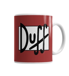 Cerveja Duff Kupa Bardak Porselen