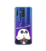 Panda Tasarımlı Süper Şeffaf Silikon Telefon Kılıfı Huawei Honor 20 Lite