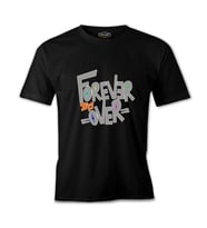 Yazı - Forever it's Over Siyah Erkek Tshirt
