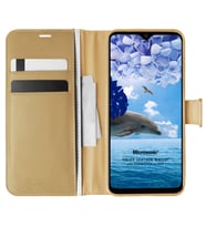 Microsonic Reeder P13 Blue Max Kılıf Delux Leather Wallet Gold