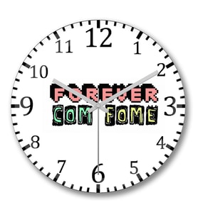 Fome Forever Duvar Saati Bombeli Gercek Cam