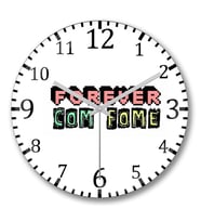 Fome Forever Duvar Saati Bombeli Gercek Cam