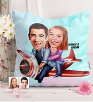 BK Gift Kişiye Özel Sevgililer Karikatürlü  Yastık  11