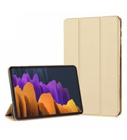 Microsonic Samsung Galaxy Tab S7 Plus T970 Kılıf Slim Translucent Back Smart Cover Gold