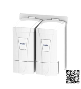 Palex İkili Mini Sıvı Sabun Dispenseri Beyaz-3564-1