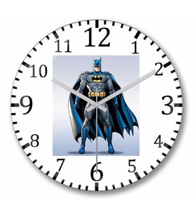 Batman  Duvar  Saati Bombeli Gercek Cam