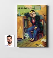 BK Gift Kişiye Özel Veresiye Satan Karikatür Kanvas Tablo 50x70cm