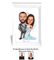 Kişiye Özel İsimli Gelin Damat 20x30 cm Fotoğraf Çerçevesi