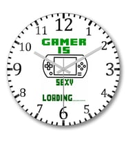 Gamer is Sexy Duvar Saati Bombeli Gercek Cam