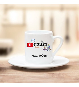 Eczacı Türk Kahvesi Fincanı (Beyaz)