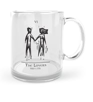 BK Gift Kişiye Özel Tarot The Lovers Aşıklar Cam Kupa Bardak