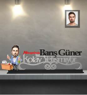 Kişiye Özel Öğretmen Karikatürlü Kolay Yetişmiyor Ahşap Biblo Bay-3