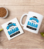Canım Babam Temalı Beyaz Kupa Bardak Ve Bardak Altlığı Seti