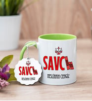 Savcı Yeşil Kupa Bardak Ve Anahtarlık Set