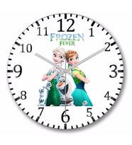 Elsa Anna Frozen Fever Olaf Duvar Saati Bombeli Gercek Cam