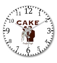 Cake Comfort Eagle Duvar Saati Bombeli Gercek Cam