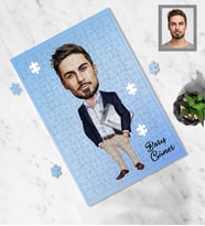 Kişiye Özel Öğretmen Karikatürlü A4 99 Parça Puzzle Bay-14