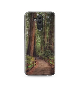 Orman Yol Tasarımlı Süper Şeffaf Silikon Telefon Kılıfı Huawei Mate 20 Lite