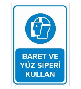 MIGNATIS - Baret Ve Yüz Siperini Kullan Levhası - Sac Malzeme 25x35cm