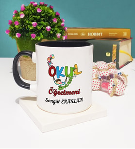Okul Öncesi Öğretmeni Kupa Bardak Siyah