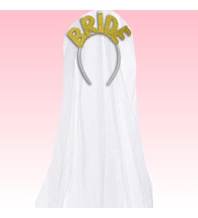 Bride Tüllü Taç - Altın (STD)
