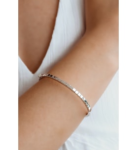 Taşsız  Minimal Beyaz Altın Bilezik