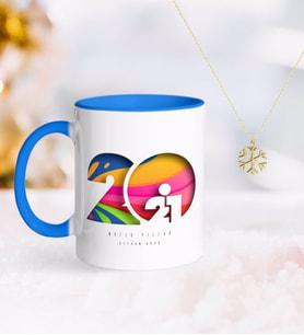 BK Gift Kişiye Özel 2024 Mutlu Yıllar Mavi Kupa ve Kar Tanesi Kolye-11 (Model 1)