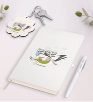 BK Gift Kişiye Özel Ebe Beyaz Defter Kalem Ve Anahtarlık Hediye Seti-2 (Model 1)