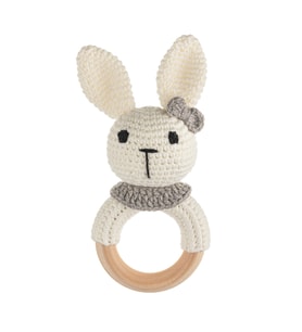 Cuddly Amigurumi Tavşancık Çıngırak-Ekru