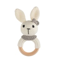 Cuddly Amigurumi Tavşancık Çıngırak-Ekru
