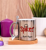 Spiker Ahşap Altlıklı Silver Kupa Bardak
