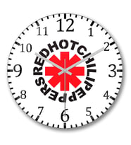Rhcp Duvar Saati Bombeli Gercek Cam