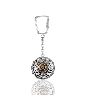 Söğütlü Silver Gümüş ay yıldız gümüş anahtarlık.