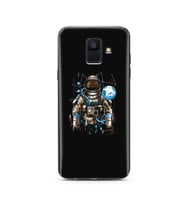 Uzay Astronot Tasarım Süper Şeffaf Silikon Telefon Kılıfı Samsung A6 (2018)