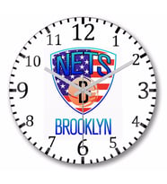 Brooklyn City  Basketboll Duvar Saati Bombeli Gercek Cam