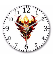Dota 2 Shadow  Demon Duvar Saati Bombeli Gercek Cam