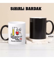 Laboratuvar Teknikeri Kupa Bardağı Sihirli (Beyaz)