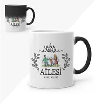 BK Gift Kişiye Özel Yılın En İyi Ailesi Sihirli Kupa Bardak  2