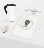 BK Gift Kişiye Özel Komiser Yardımcısı Temalı Beyaz Defter Kalem Termos Mug Seti - 2 (Model 1)