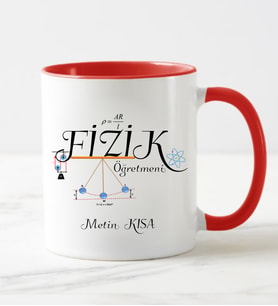 Fizik Öğretmeni Kupa Bardağı Kırmızı