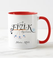 Fizik Öğretmeni Kupa Bardağı Kırmızı
