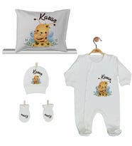 Pia Baby GL 2015 İsme Özel Arılı Yastık Tulum Set