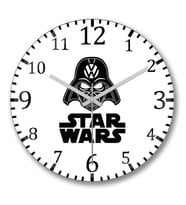 Star Wars Duvar Saati Bombeli Gercek Cam